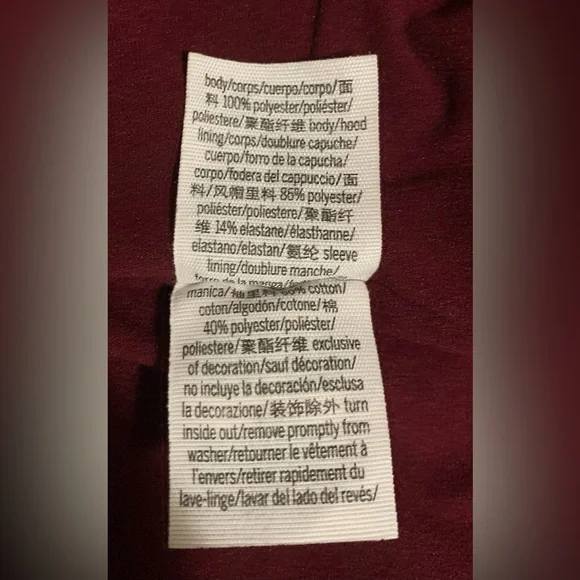 PINK Victoria's Secret Women Burgundy and Lavender Raincoat, XS/S NWOT. - Picture 9 of 12